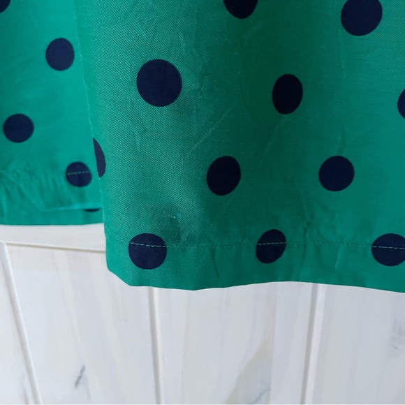 Boden Green Blue Polka Dot Sheath Dress 8 - Picture 3 of 10